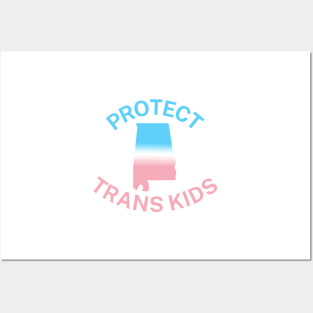 Protect Trans Kids Alabama - Transgender Flag - Protect Transgender Children - Curved Design Posters and Art